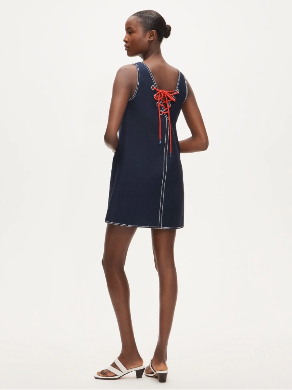 J. Crew Billie dress in double cotton poplin - Navy